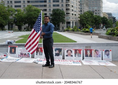 Washington, DC – September 23, 2020: Demonstrators From The Baloch National Movement At Freedom Plaza Call On Pakistan To Free Balouchistan And To Account For Those Forcibly Disappeared.