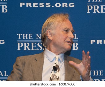 WASHINGTON, DC - SEPTEMBER 30: Famed evolutionary biologist Richard Dawkins speaks at the National Press Club, September 30, 2013 in Washington, DC 
