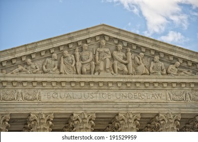 Washington DC Supreme Court Facade Equal Justice Under The Law