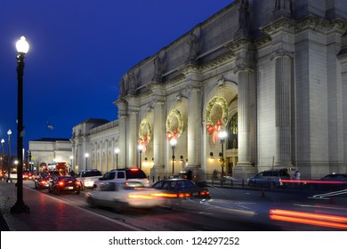 Washington DC, Union Station At Night