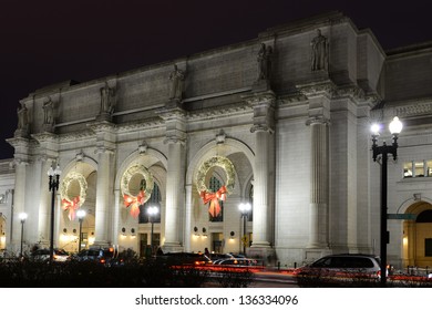 Washington DC, Union Station At Night