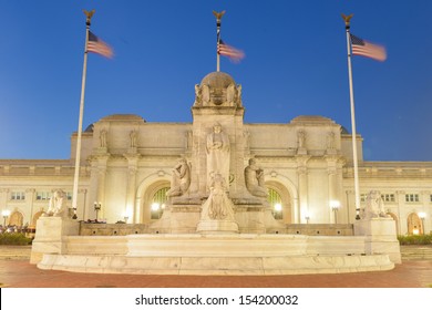 Washington DC, Union Station At Night 