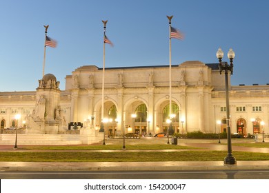 Washington DC, Union Station At Night 