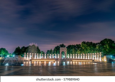 Washington DC, United States: Abraham Lincoln Memorial At Night