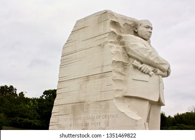 Washington, D.C., United States Of America September 21, 2018:  Profile Photograph Of The Martin Luther King, Jr. Memorial, Designed By Lei Yixin