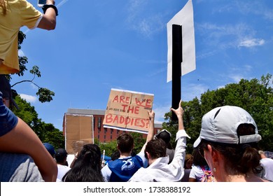 Washington D.C. / United States - June 30, 2018: Families Belong Together March. Protestor Holds 