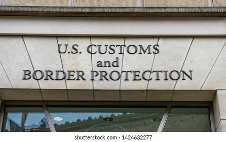 WASHINGTON, DC, UNITED STATES - MAY 6, 2019 US Customs And Border Protection US Department Of Homeland Security Ronald Reagan International Trade Building Washington DC