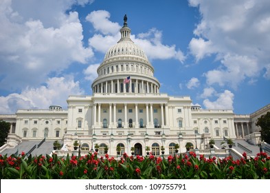 Washington DC, US Capitol Building in a cloudy day - Shutterstock ID 109755791