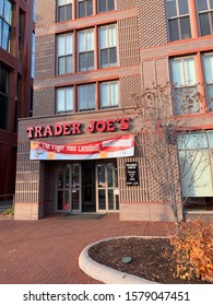 Washington, DC / US - December 03, 2019: Urban Eastern Market Location Of Trader Joes Supermarket Chain