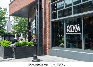 Washington, DC US - June 17, 2022: Logo In Window Of Restaurant At Southwest District Wharf, Kaliwa A Filipino, Koran And Thai Food Dining Establishment