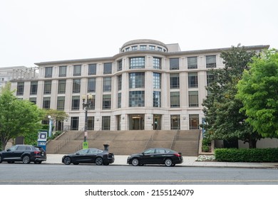 Washington, DC US - May 3, 2022: Georgetown University, Capitol Hill Campus Building On New Jersey Ave Post Graduate Law Center At McDonough Hall