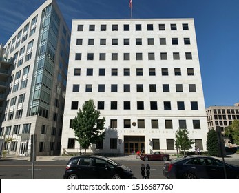 Washington, DC / US - September 27 2019: This White Stone Building Is The Headquarters For The Union National Association Of Letter Carriers For The Postal Service Workers