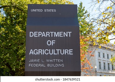 Washington DC, USA 11-02-2020: Exterior View Of The Jamie L. Whitten Federal Building Of The United States Department Of Agriculture