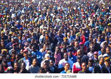 Washington, DC. USA, 16th October, 1995.
The Million Man March. Estimated at about 837,000 people the march was made up mostly of grassroots groups of civil right groups and many social activists. 

