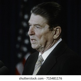 Washington DC. USA, 1984
President Ronald Reagan Portrait.
