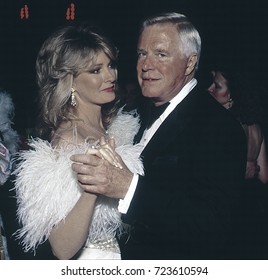 Washington DC. USA,  1990
George Peppard And Deidre Hall At The American Cancer Ball. 
