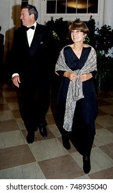 Washington DC. USA, 1995
Dan Rather With His Wife Jean Arrive At The White House For State Diner.
