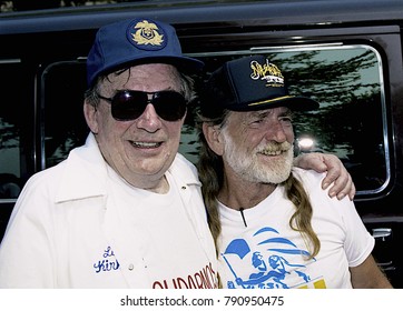 Washington, DC. USA, 31st August, 1991
AFL-CIO President Lane Kirkland Gets Together With Country Music Artist WIllie Nelson During The AFL-CIO Rally And Concert In Downtown DC. 
