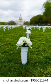 Washington DC. USA.  April 12 2021. Installation On The Lawn By The Capitol
Giffords - A Nonprofit Organization .Reduce Gun Violence Through Advocacy, Public Education, And Policy Change.