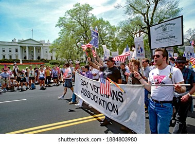 Washington DC, USA, April 25, 1993
Gay Veterans March Past The White House During The Gay Lesbian March 