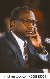 WASHINGTON, DC, USA - Clarence Thomas, Supreme Court Nominee, Testifies Before U. S. Senate Judiciary Committee. September 12, 1991