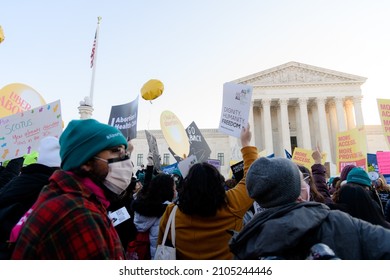Washington, DC, USA - December 1, 2021: Abortion rights rally at the Supreme Court, Jackson Women's Health v. Dobbs