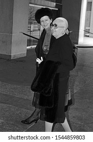 Washington DC, USA, February 19, 1984. Princess Grace Foundation Luncheon At The United States State Department, 2 Of Washington's Grande Dames Arrive At The Reception