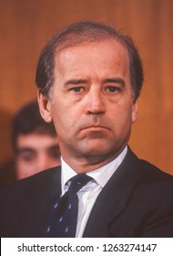 WASHINGTON, DC, USA - FEBRUARY 26, 1991: U.S. Senator Joseph Biden (D-Delaware), Chairman U.S. Senate Judiciary Committee.