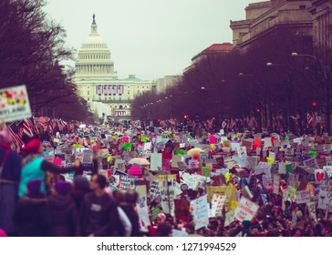 Washington D.C. / USA - Jan 21, 2017: Woman's March DC
