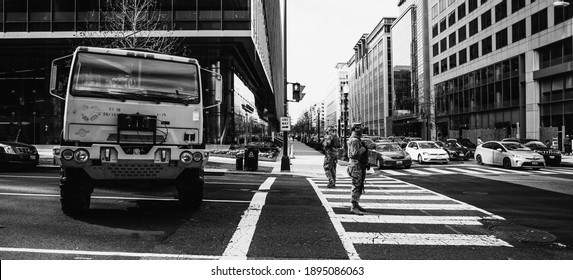 Washington, DC, USA | Jan 6, 2021 | U.S. National Guard Arrives To Thwart Trump's Violent Mob After His Coup On The Capitol