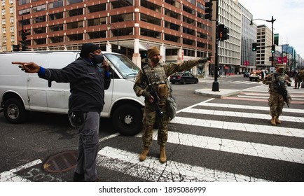 Washington, DC, USA | Jan 6, 2021 | U.S. National Guard Arrives To Thwart Trump's Violent Mob After His Coup On The Capitol