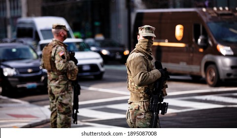 Washington, DC, USA | Jan 6, 2021 | U.S. National Guard Arrives To Thwart Trump's Violent Mob After His Coup On The Capitol