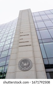 
Washington, DC, USA- January 13, 2020: SEC Sign And Seal On Their Headquarters Building In Washington DC. The U.S. Securities And Exchange Commission Is An Agency Of The Us Federal Government.
