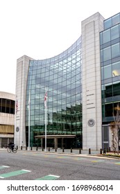 Washington, DC, USA- January 13, 2020: Securities And Exchange Commission (SEC ) Headquarters Building In Washington DC. SEC Is An Agency Of The Us Federal Government.