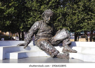 Washington DC - USA - January 17 2021: Albert Einstein Statue At Washington DC.