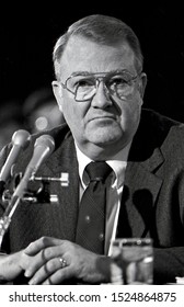 
Washington DC. USA, January 29, 1985. Attorney General Designate Edwin Meese During His Second Day Of Testimony In Front Of The Senate Judiciary Committee During His Confirmation Hearing.
