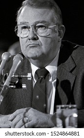 
Washington DC. USA, January 29, 1985. Attorney General Designate Edwin Meese During His Second Day Of Testimony In Front Of The Senate Judiciary Committee During His Confirmation Hearing.
