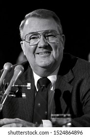 
Washington DC. USA, January 29, 1985. Attorney General Designate Edwin Meese During His Second Day Of Testimony In Front Of The Senate Judiciary Committee During His Confirmation Hearing.
