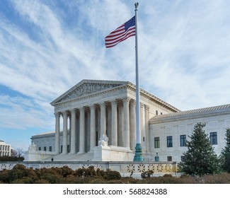 Washington, DC, USA -- January 31, 2017: The Supreme Court Awaits President Trump's Nominee, Judge Neil Gorsuch, Who If Confirmed Will Fill The Late Antonin Scalia's Seat On The Bench. 