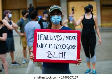 Washington D.C. / U.S.A. - Jun 4th 2020: Black Lives Matter Protests, Washington D.C., By The MLK Memorial