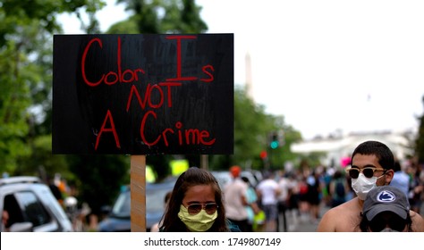 Washington D.C. / U.S.A. - Jun 4th 2020: Black Lives Matter Protests, Washington D.C., By The MLK Memorial