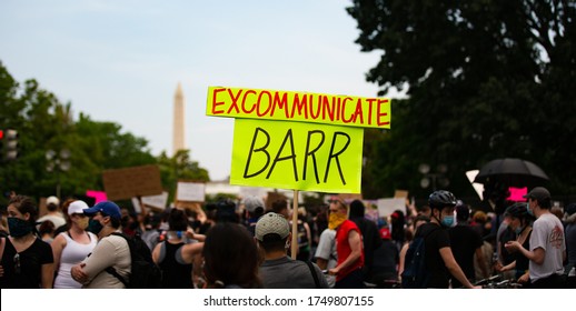 Washington D.C. / U.S.A. - Jun 4th 2020: Black Lives Matter Protests, Washington D.C., By The MLK Memorial