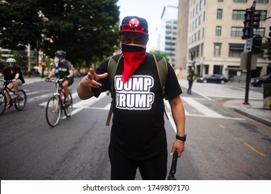 Washington D.C. / U.S.A. - Jun 4th 2020: Black Lives Matter Protests, Washington D.C., By The MLK Memorial