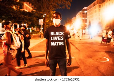 Washington D.C. / U.S.A. - Jun 9th 2020: Black Lives Matter Protests, Washington D.C., at Black Lives Matter Plaza
