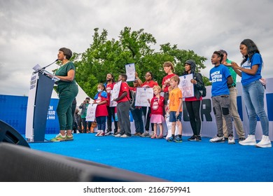 Washington, DC USA - June 11, 2022: DC Mayor Muriel Bowser Speaks At The March For Our Lives Rally At The Washington Monument.