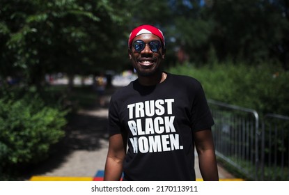 Washington, DC, USA - June 18, 2022: Black Bodies For Black Power, Protest For Women's Rights Pro-Choice - Trust Black Women