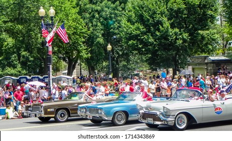 Washington DC, USA; June 2013; 4th Of July, Antique And Classic Car Parade