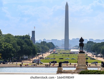 Washington DC, USA - June 2017 :Washington Monument in Washington DC, United States. It’s is an obelisk on the National Mall in Washington, D.C.