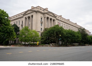 Washington, DC, USA - June 21, 2022: Exterior View Of The Robert F. Kennedy Building, The Headquarters Of The U.S. Department Of Justice (DOJ) In Washington, DC.