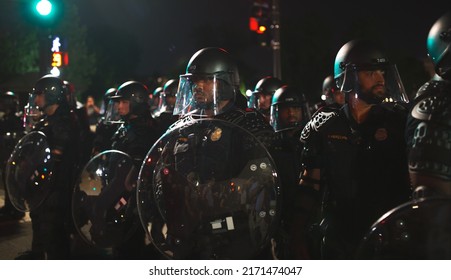 Washington, D.C., U.S.A. | June 24th, 2022 | Roe V Wade Supreme Court Reversal Protest: Capitol Police Arrive In Riot Gear